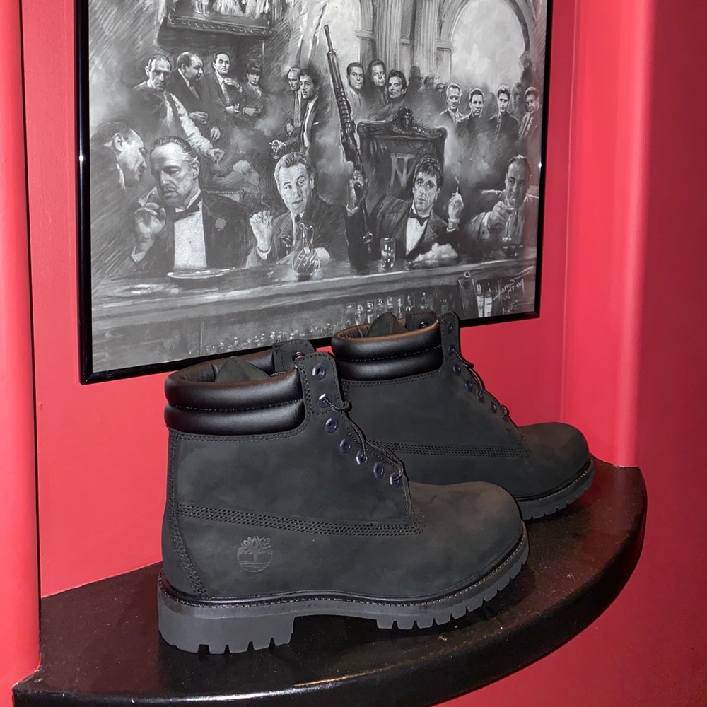 Jet Black 6” Premium Timberland Boots